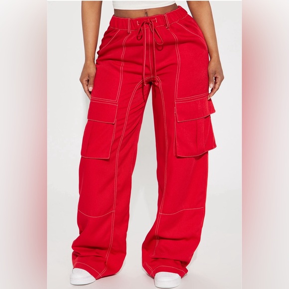 Fashion Nova Keep Me Entertained Wide Leg Cargo
Pants - Picture 1 of 2